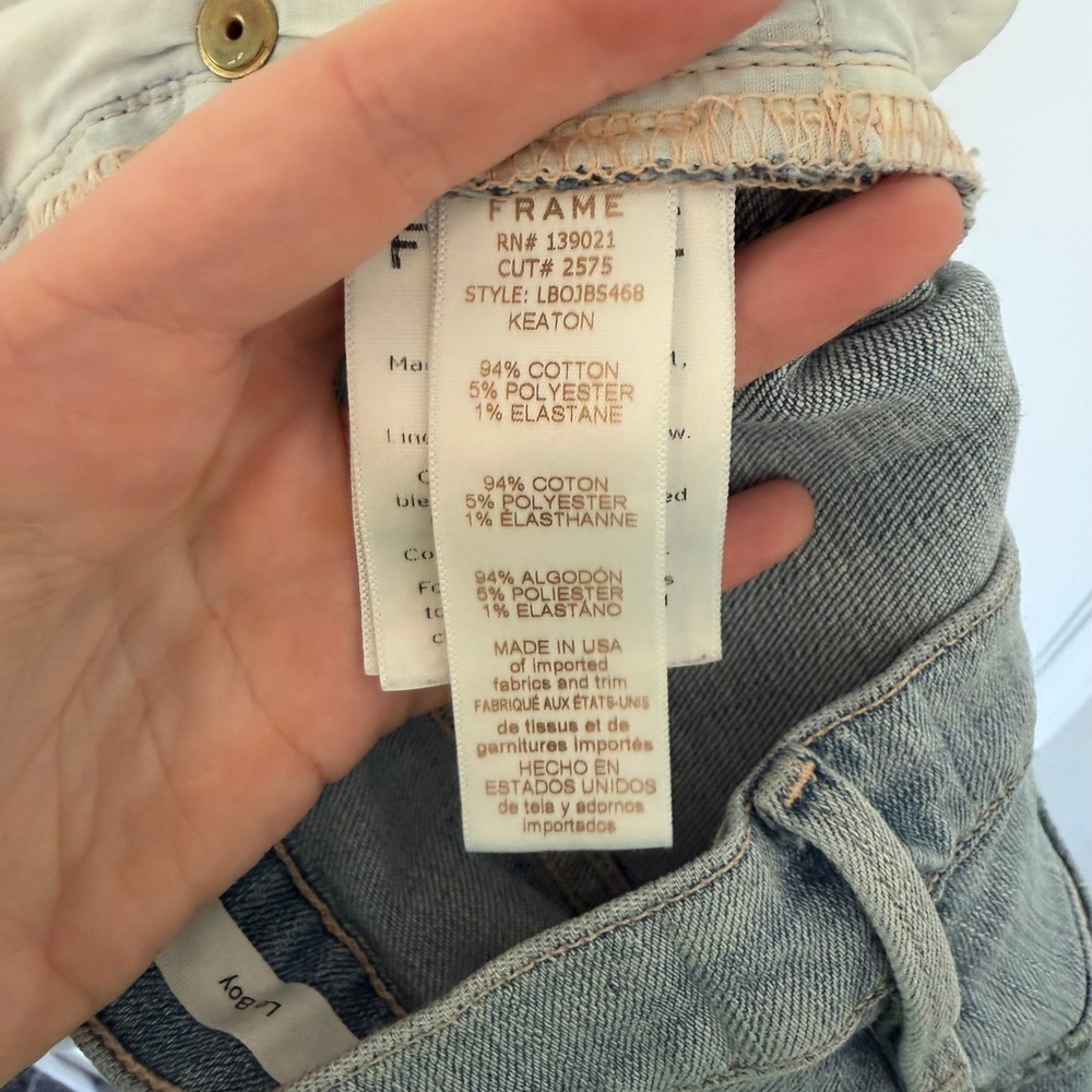 FRAME Le Boy Jeans Womens Size 26 Light Wash Denim Keaton Cut - Picture 8 of 11